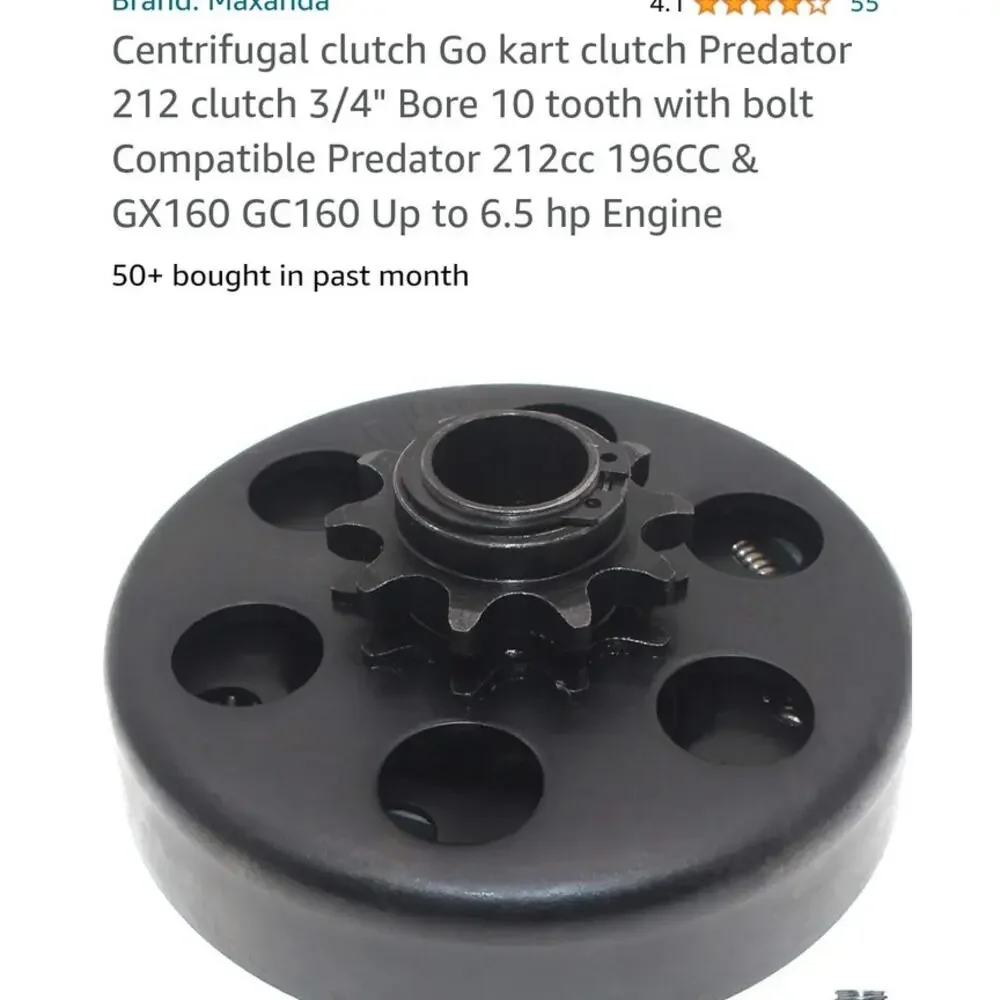 Centrifugal Go Kart Predator 212 clutch 3/4